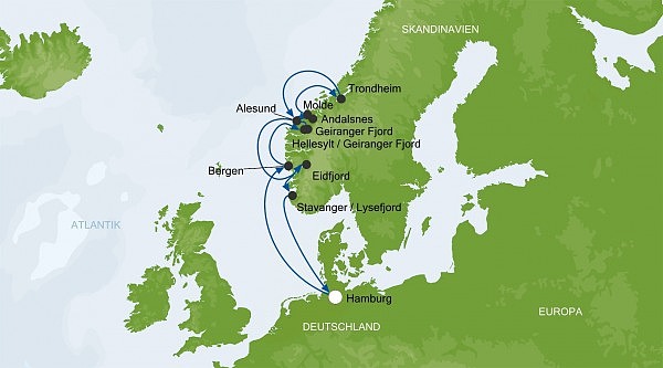 Aidasol norwegische fjorde