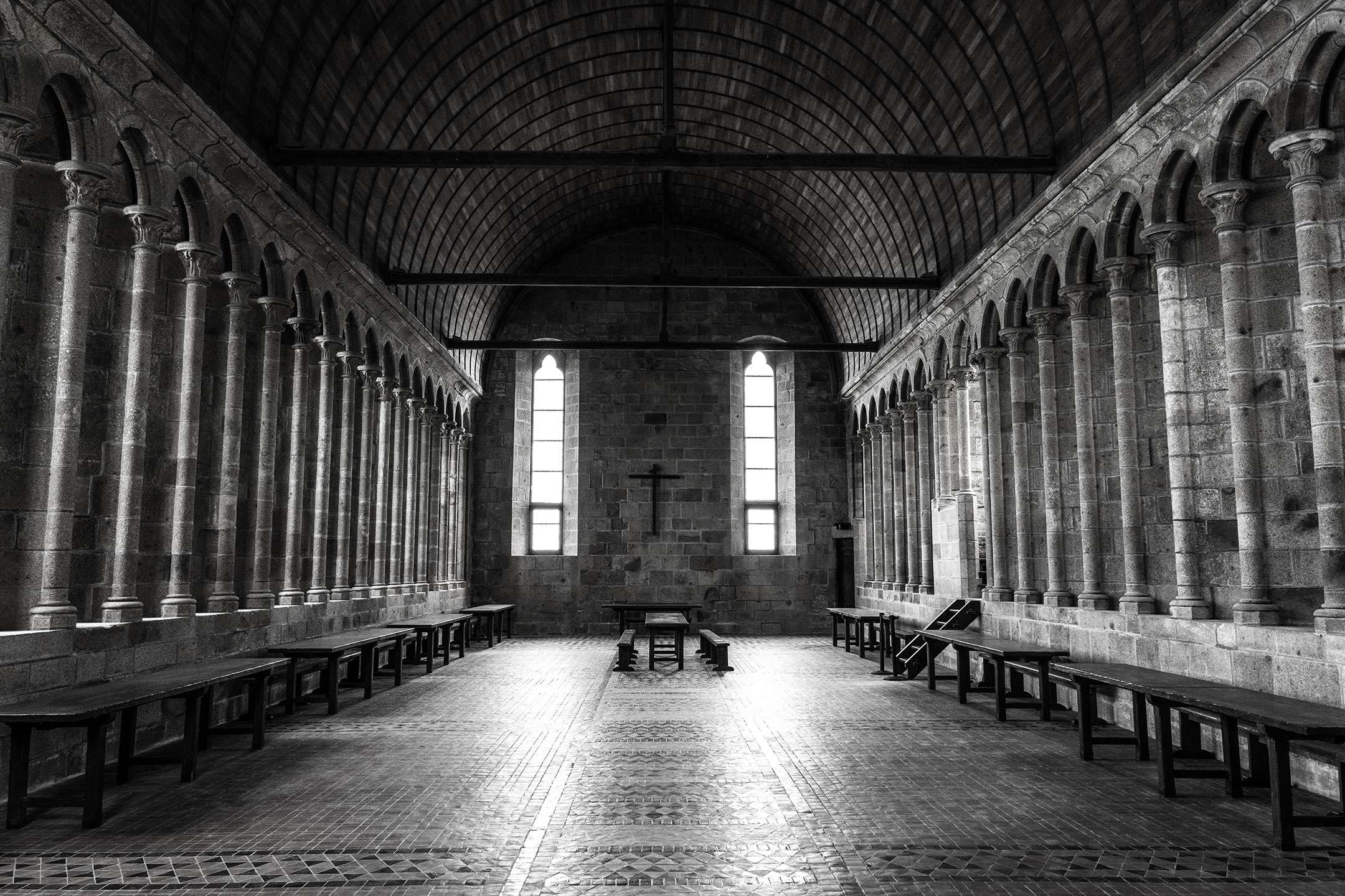 Cloître de l'abbaye du Mont-Saint-Michel