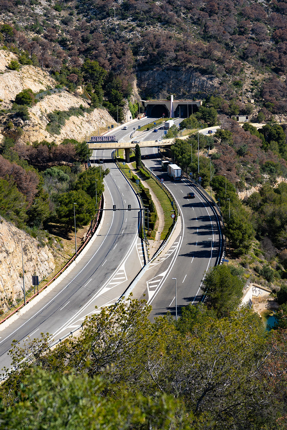 Passstraße von Sitges aus nach Barcelona