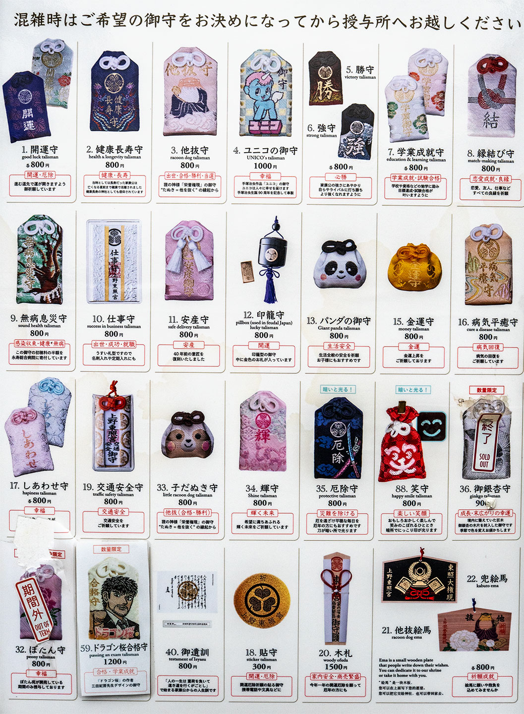 Tokyo Ueno-Park - Tempel Talismane